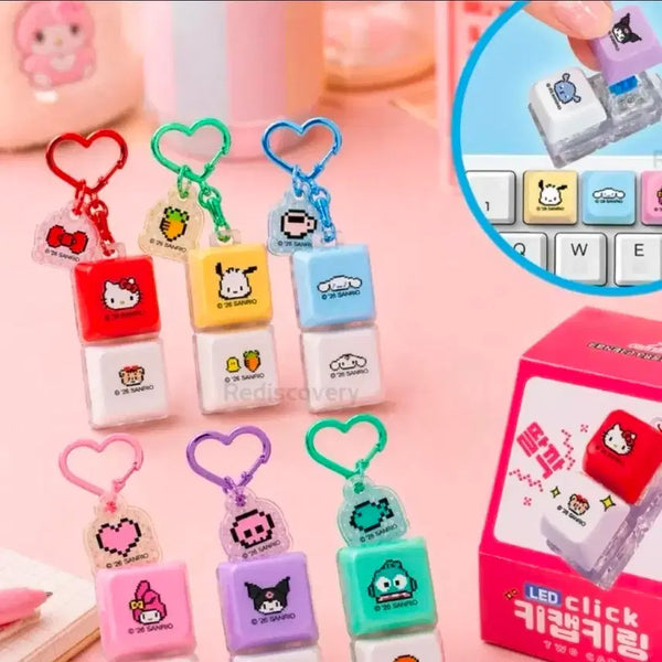 [BUNJANG] Sanrio Kuromi LED Keycap Keychain / 산리오 LED 2구 키캡 키링 새제품 쿠로미