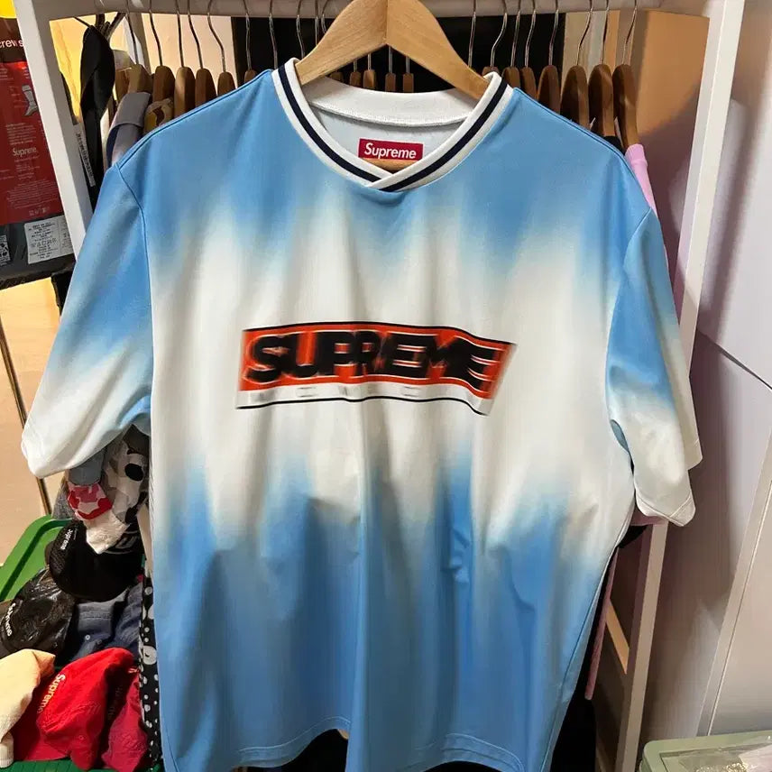 [BUNJANG] Supreme Blur Soccer Jersey Blue / Supreme Blur Soccer Jersey Blue