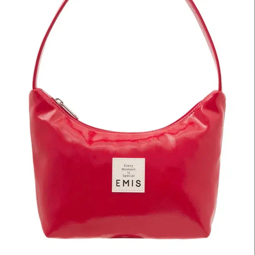 [BUNJANG] Emis Enamel Hobo Bag Red / 이미스 에나멜 호보백 레드