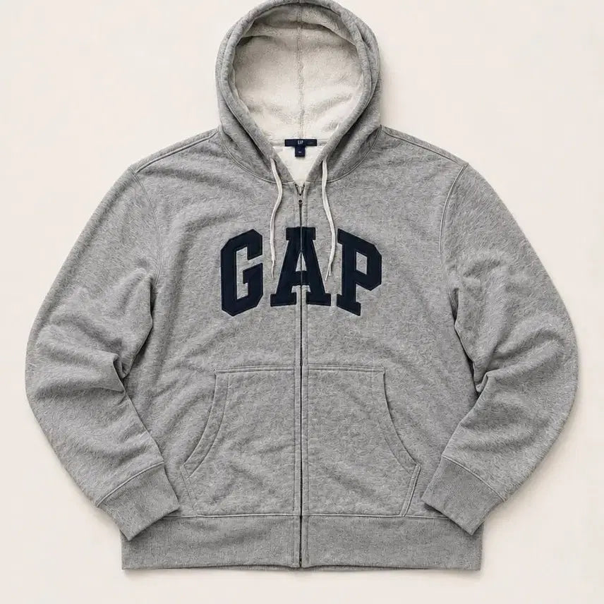 [BUNJANG] GAP Grey Full Zip Hoodie L / GAP 갭 그레이 후드집업 P584