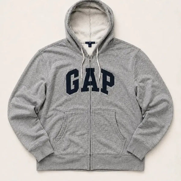 [BUNJANG] GAP Grey Full Zip Hoodie L / GAP 갭 그레이 후드집업 P584