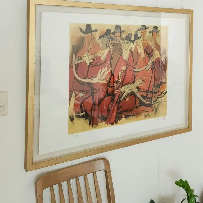 [BUNJANG] Unbo Kim Ki-Chang 'Musician Series' Limited Edition Main Print (Aak-ui Rideum) / 운보판화 한정판  악사시리즈 메인작품