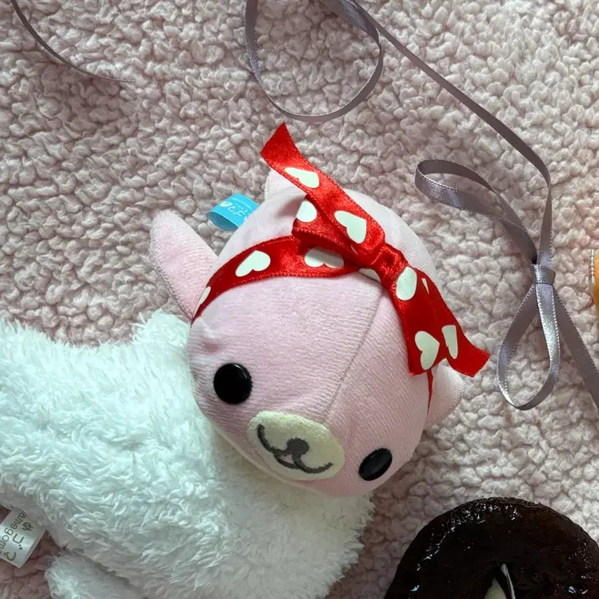 [BUNJANG] Pink Ribbon Mametugumi Plush / (레어) ! 핑크 리본 마메고마