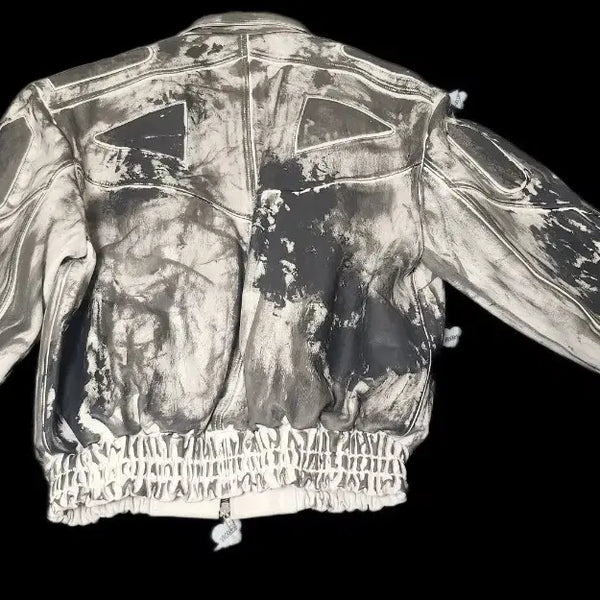 [BUNJANG] Ourpas Racing Leather Dirty Jacket / 새상품 급처 PAS096 아워파스 레이싱 레더 더티자켓 소가죽자켓 L