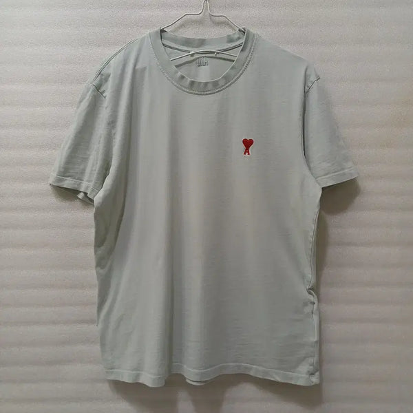 [BUNJANG] Sarangbongbong Women's Loose Fit Round Neck Short Sleeve T-Shirt Cotton L (Washed Mint) / 정품 아미 여성 루즈핏 L 얇은 면 라운드 반팔 티 사랑봉봉