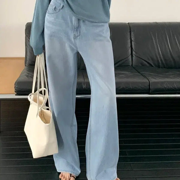 [BUNJANG] Likeyou Icing Tencel Wide Pants / [라이크유] 아이싱 텐셀 와이드팬츠
