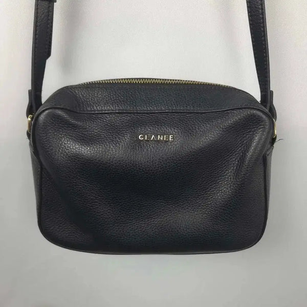 [BUNJANG] Macclani Leather Crossbody Bag / 맥끌라니 소가죽 블랙 크로스백