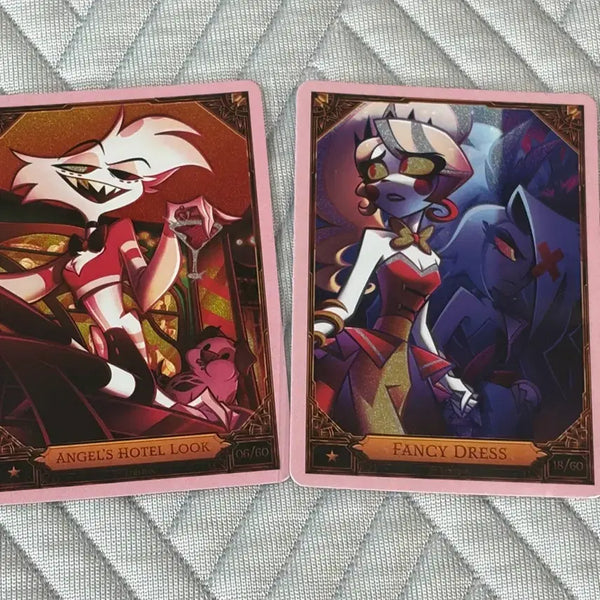 [BUNJANG] Hazbin Hotel Angel Dust & Baggy Foil Card Bundle Set / 해즈빈 호텔 엔젤 찰리,배기 포일 카드 일괄