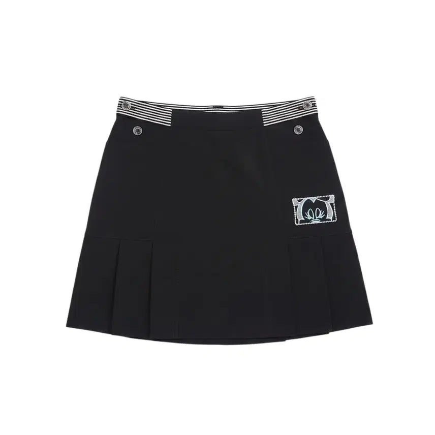 [BUNJANG] Women's Disney Functional Wrinkle Golf Skirt BK / 여성64/ 디즈니 기능성 주름 골프스커트BK 23-106