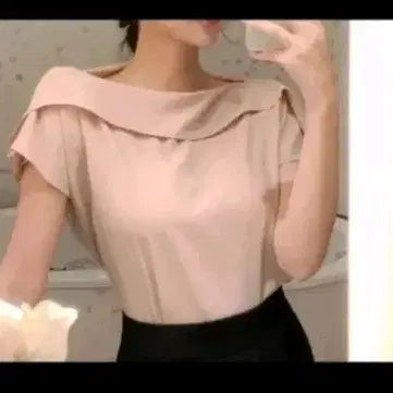 [BUNJANG] Pink Frill Detail Blouse / 연핑크블라우스  새거
