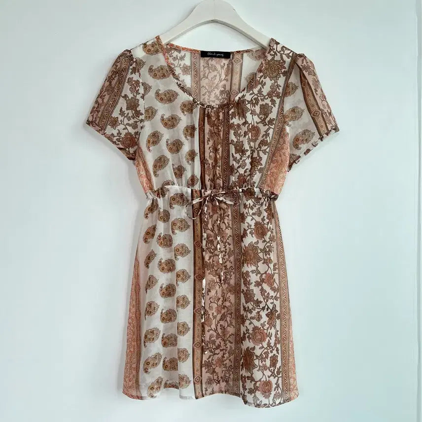 [BUNJANG] Choi Ji Young Ethnic Pattern Chiffon Blouse / 최지영 에스닉 패턴 블라우스