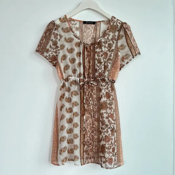 [BUNJANG] Choi Ji Young Ethnic Pattern Chiffon Blouse / 최지영 에스닉 패턴 블라우스