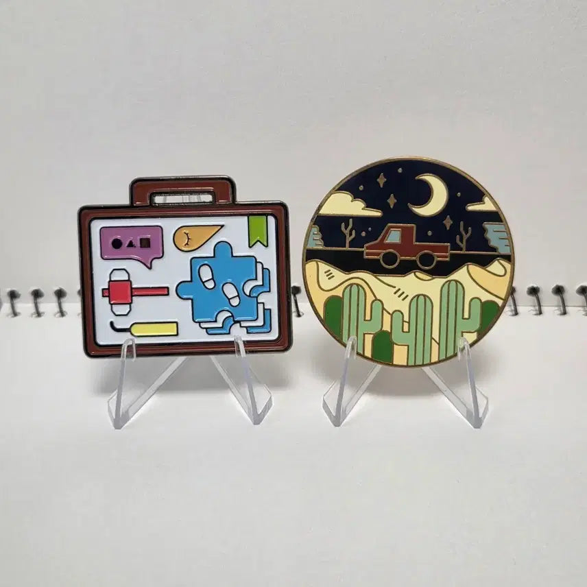 [BUNJANG] Pixelly Dead Fathers Mystery Investigation Squad Metal Badge Bundle Set / 픽셀리 데드파더스 미스터리 수사반 뱃지 일괄 잠뜰TV 덷파 미수반 굿즈