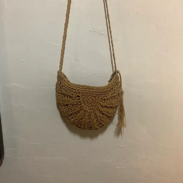 [BUNJANG] Rattan Crossbody Bag / 라탄 크로스백