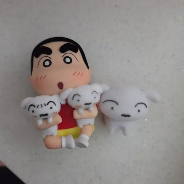 [BUNJANG] Crayon Shin-chan & Shiro Figure Set / 짱구.흰둥이피규어