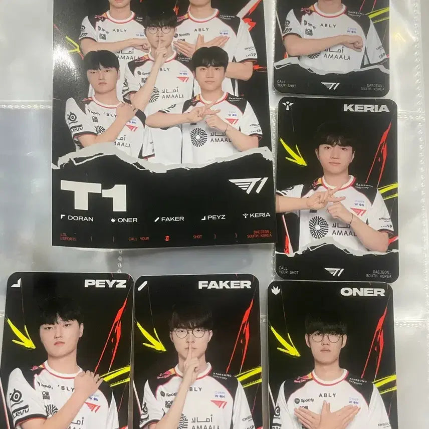 [BUNJANG] MSI Player Photocard Bundle (Doran, Keria, Oner, Faker, Pyosik) / Msi 선수 포토카드 도란 케리아 오너 페이커 페이즈카드 일괄