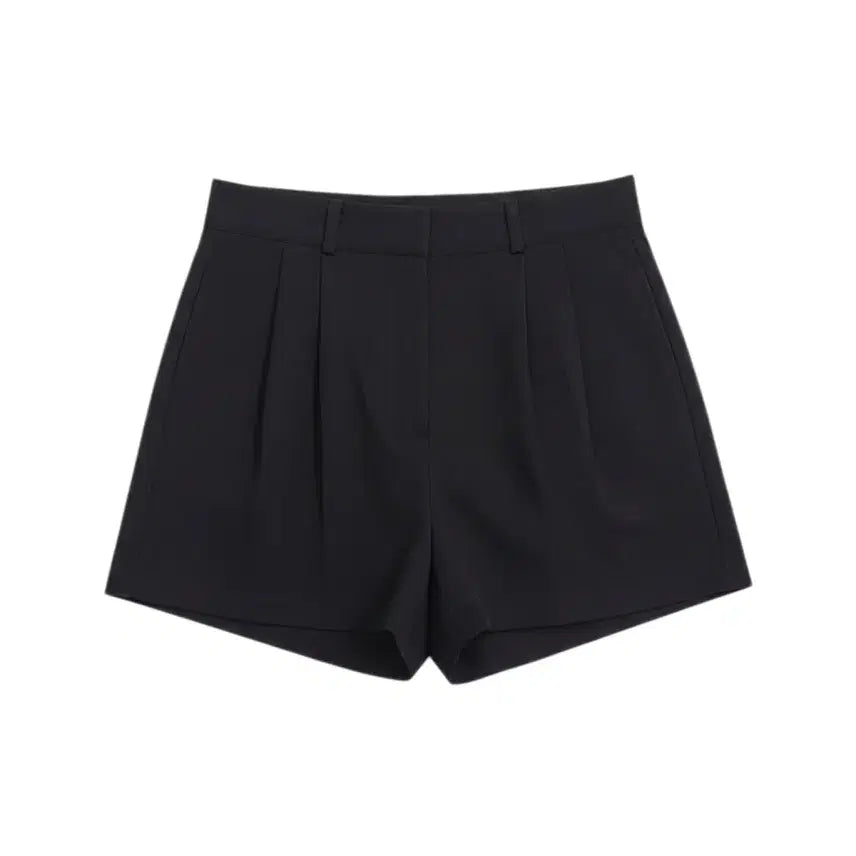 [BUNJANG] ARE ING Women's Black Pintuck Shorts (Size M) / 여성M/ ARE ING 핀턱 숏 팬츠BK 23-112