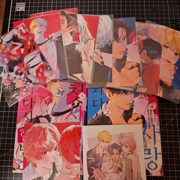[BUNJANG] My First Love Again Vol. 1 & 2 with Animate Exclusive Postcard Set / 나와 다시 한번 첫 사랑 ( 1권은 애니메이트 특전)