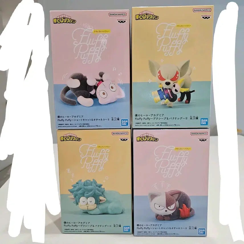 [BUNJANG] My Hero Academia Fluffy Puppy Bakugo x Deku, Todoroki Cat, Ochaco Cat Figure Set / 나의히어로아카데미아 플러피퍼피 바쿠독 데쿠쉽 쇼토캣 오챠네코