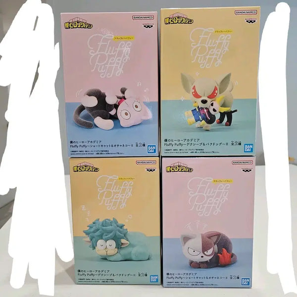[BUNJANG] My Hero Academia Fluffy Puppy Bakugo x Deku, Todoroki Cat, Ochaco Cat Figure Set / 나의히어로아카데미아 플러피퍼피 바쿠독 데쿠쉽 쇼토캣 오챠네코