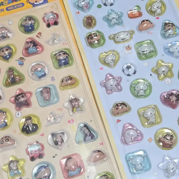 [BUNJANG] Crayon Shin-chan 3D Bong Bong Drop Sticker - Snowball (Shiron) / 짱구는못말려 3D 봉봉드롭 스티커 흰둥이 떡잎유치원 철수훈이유리맹구나미리