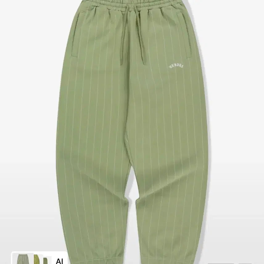 [BUNJANG] WEcanders Striped Sweatpants (Olive) / 위캔더스 바지 STRIPED 스웻 팬츠 (OLIVE)