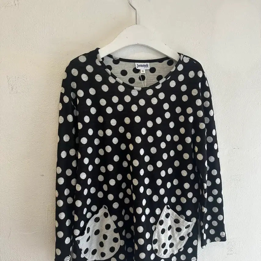 [BUNJANG] Dot Long Sleeve Top / 도트 긴팔탑