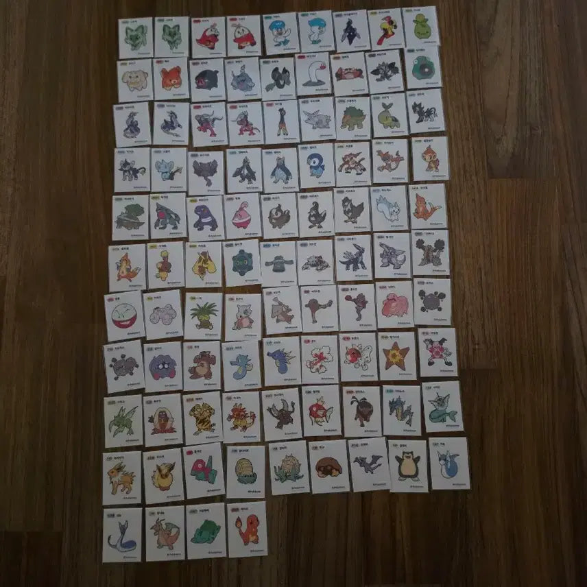 [BUNJANG] Pokemon Stickers Bundle Set (Gen 4, 9, 1) / 포켓몬 띠부씰 4, 9세대 54종과 1세대뒷번호40종을 일괄 판매합니다