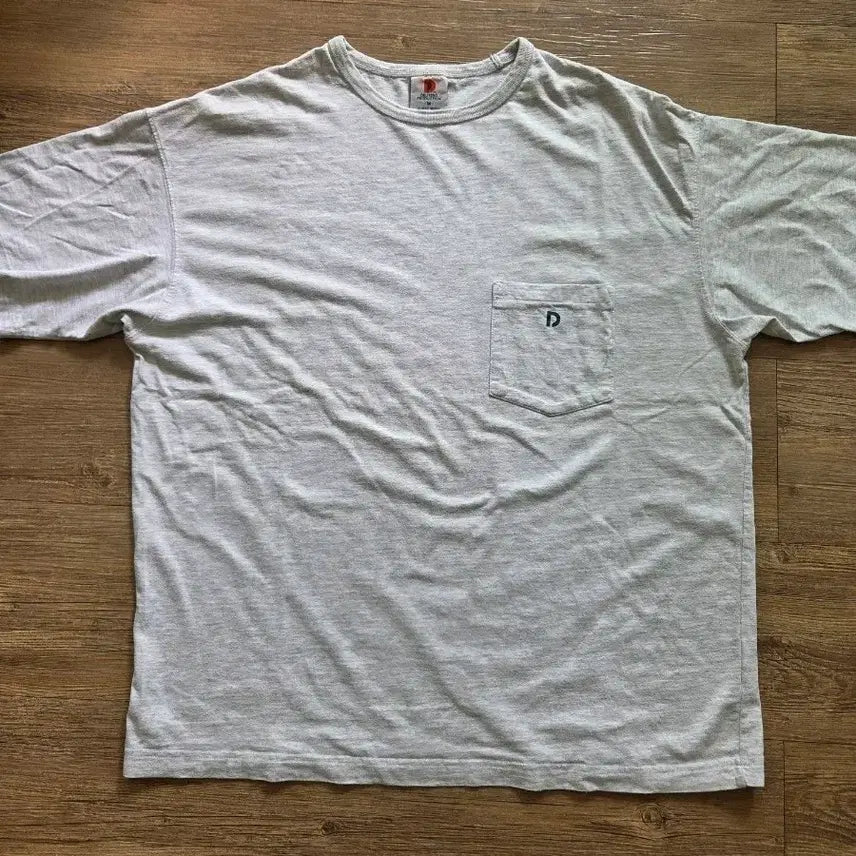 [BUNJANG] Deuter Melange Grey Pocket Short Sleeve T-Shirt / 듀테로 포켓 반팔티