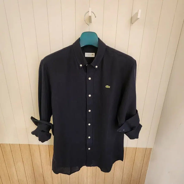 [BUNJANG] Lacoste Men's Solid Linen Shirt / (새상품) 라코스테 남성 솔리드 린넨 셔츠 (남방)
