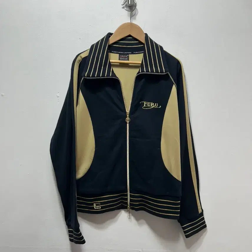 [BUNJANG] Fubu Track Top Jersey Black/Gold M / 푸부 트랙탑 져지 블랙/골드 M