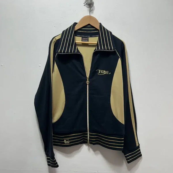 [BUNJANG] Fubu Track Top Jersey Black/Gold M / 푸부 트랙탑 져지 블랙/골드 M