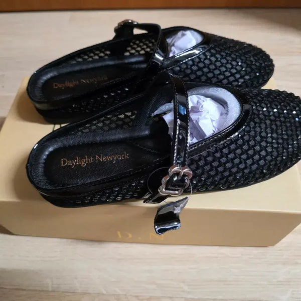 [BUNJANG] Daylight Newyork Cubic Mules/Slippers (245mm) / (새상품)<데이라잇뉴욕>성수동 수제화 소가죽 큐빅  뮬/슬리퍼(245mm