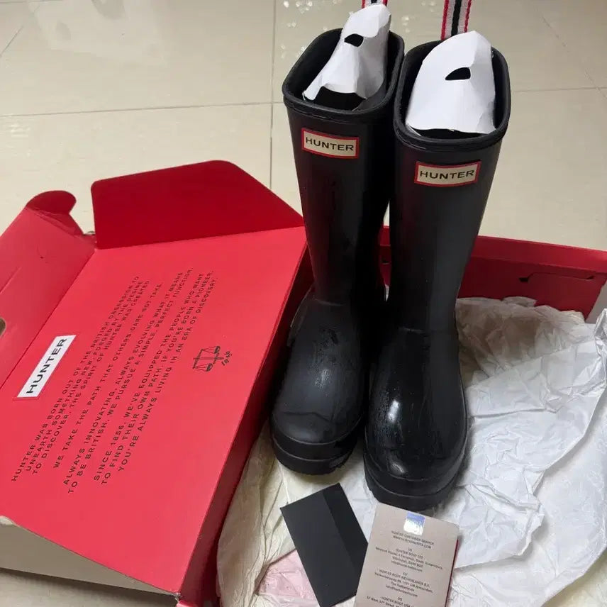 [BUNJANG] Hunter Original Play Tall Boots Black Size 240 / 헌터 오리지널 플레이 부츠 톨 (240)