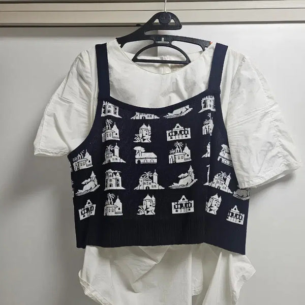 [BUNJANG] Ozcece Bustier Knit Vest / 오즈세컨 뷔스티에 니트