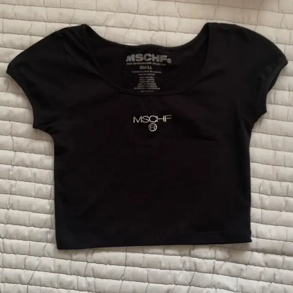 [BUNJANG] Mischief Fitted Crop T-shirt / 미스치프 피티드크롭티s