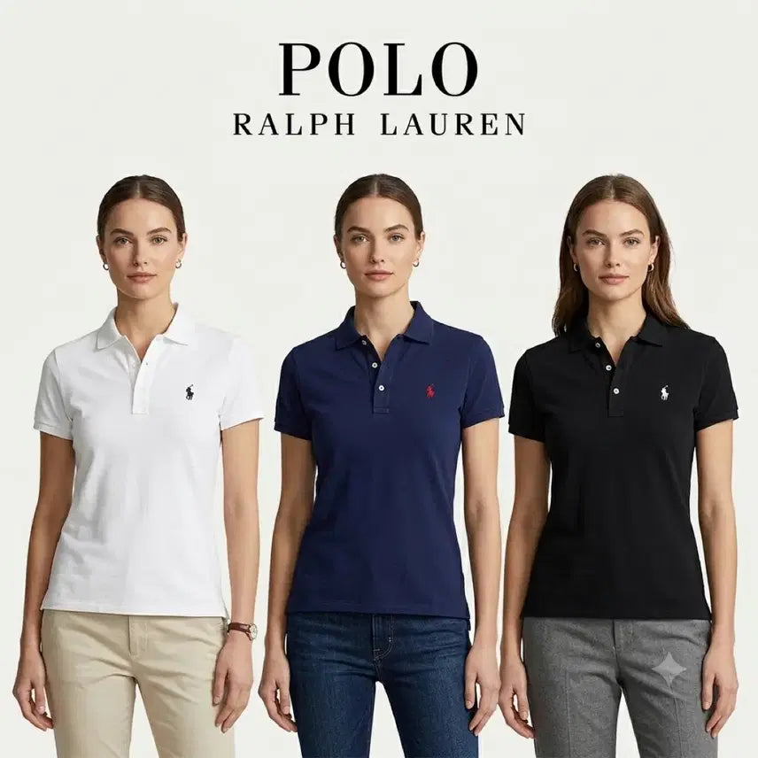 [BUNJANG] Polo Ralph Lauren 2-Button Women's Short Sleeve Polo Shirt / 정품/새상품) 폴로 PK 2버튼 여성 반팔 카라티