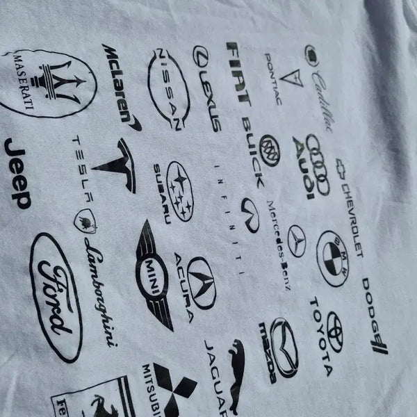[BUNJANG] Kiwis Cars Global Automotive Emblem Big Printing GILDAN Heavy Cotton T-Shirt XXL / [2XL] 미국 Kiwis Cars 글로벌 자동차 엠블럼 빅프린팅 길단