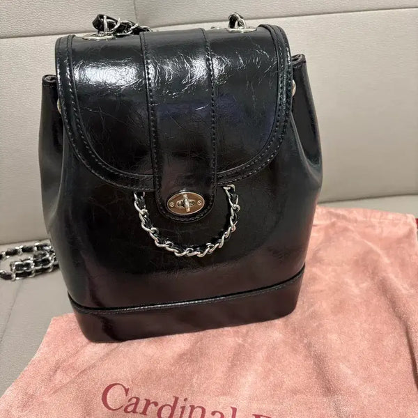 [BUNJANG] Cardinal Red Howa Bag Silver Hardware Shoulder Bag with Dust Bag / 카디널레드 하우아백 은장 / 더스트백 포함