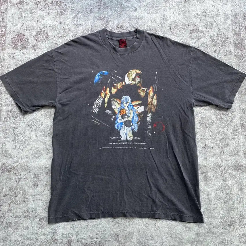 [BUNJANG] Ethereal Studio Bootleg Evangelion Anime T-Shirt / 에반게리온 이더리얼 부틀렉 애니메이션 티셔츠 애니티