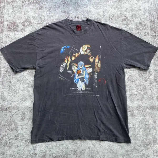 [BUNJANG] Ethereal Studio Bootleg Evangelion Anime T-Shirt / 에반게리온 이더리얼 부틀렉 애니메이션 티셔츠 애니티