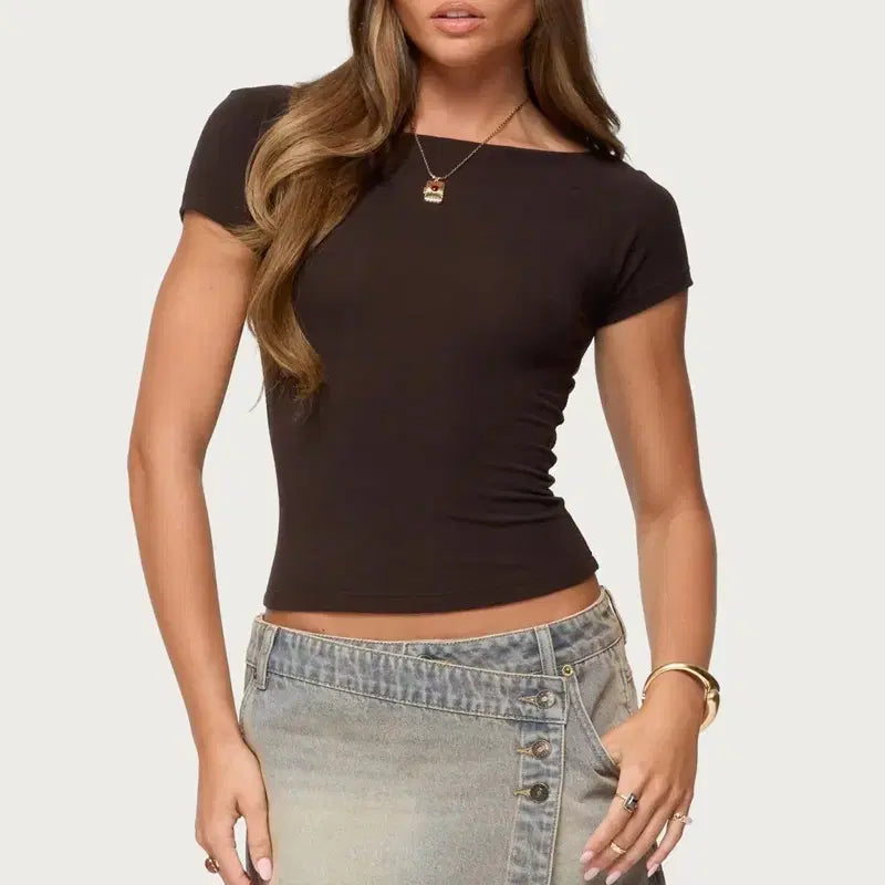 [BUNJANG] Edikted Becca Boat Neck Top / Edikted Becca Boat Neck Top