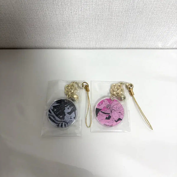 [BUNJANG] Demon Slayer Iguro Obanai Kanroji Mitsuri Original Art Acrylic Keyring Charm Bundle Set / 일괄)귀멸의 칼날 이구로 오바나이 칸로지 미츠리 원화 아크릴 키링 챰