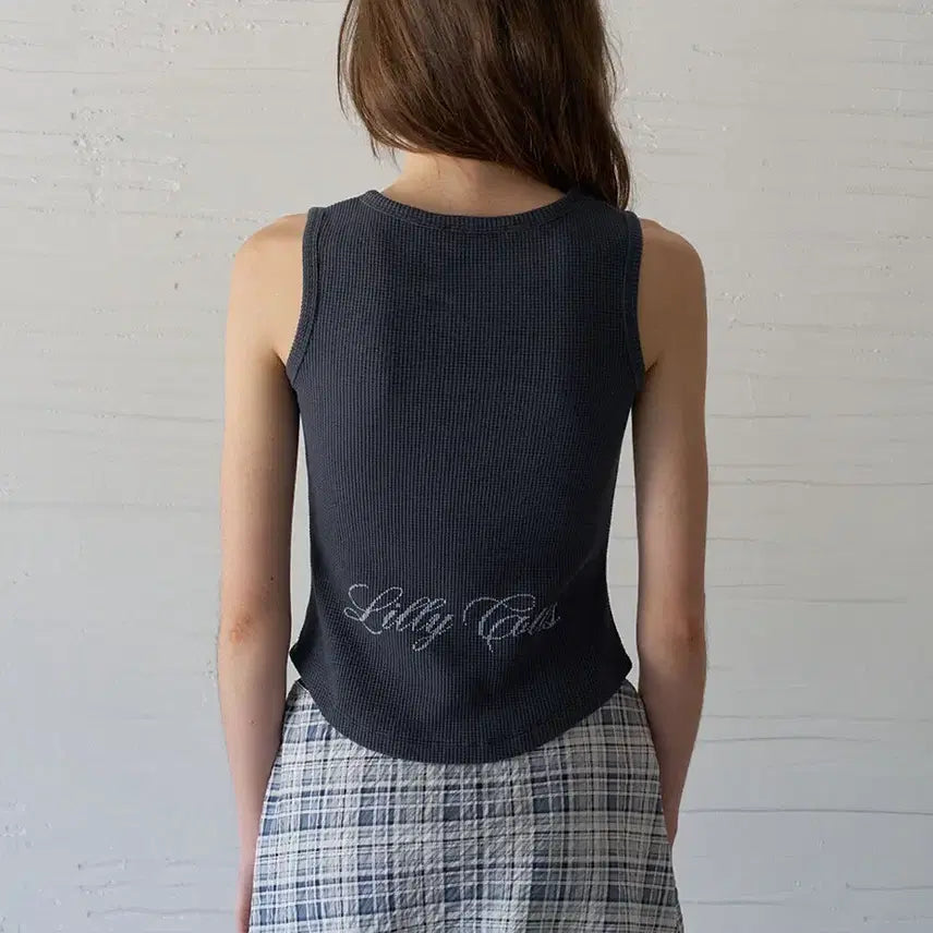 [BUNJANG] Lilicots Waffle Sleeveless Top / 릴리코츠 와플 슬리브리스