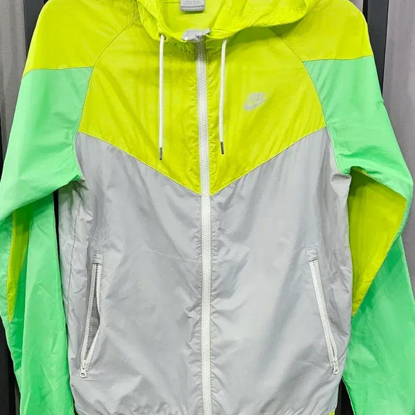 [BUNJANG] Nike NSW Windrunner Lightweight Jacket Fluorescent Lime/Mint / 나이키 NSW 윈드러너 초경량 바람막이 자켓 (형광 라임/민트/90)