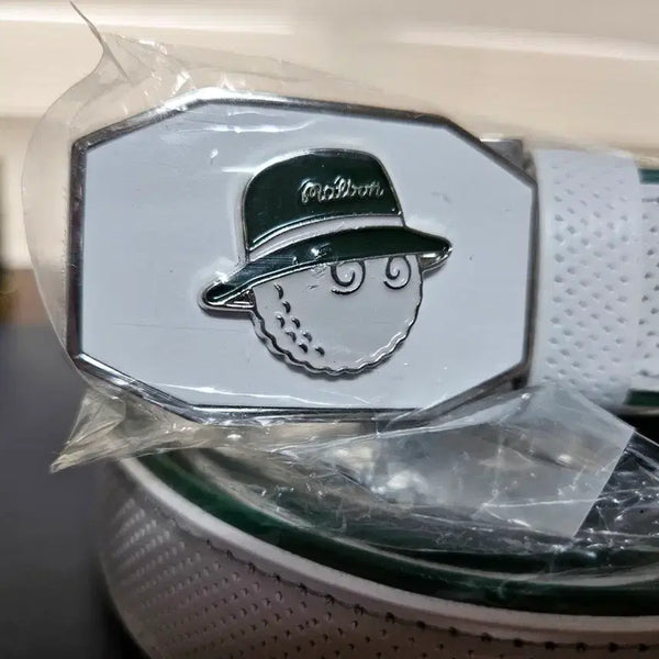 [BUNJANG] Malbon Golf Pin Belt White / 말본 골프 핀벨트 화이트