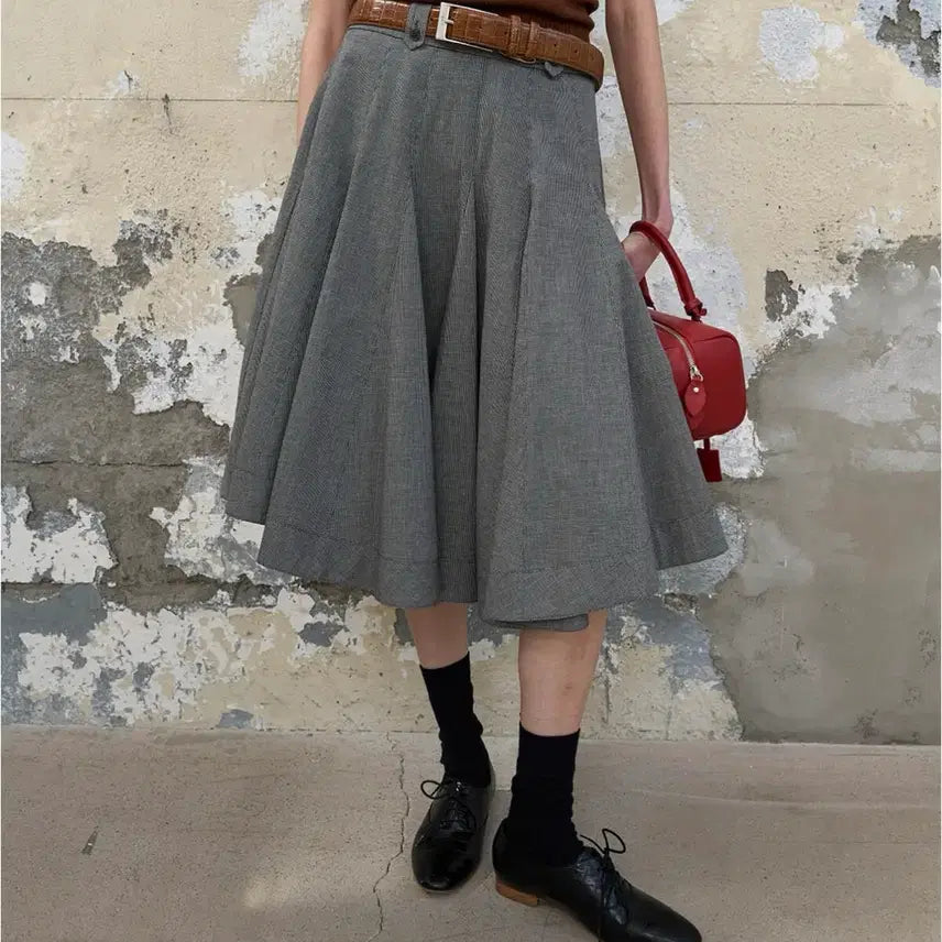 [BUNJANG] Ethos Check Midi Skirt / [새상품/택X] 에토스 Ethos 체크 미디 스커트