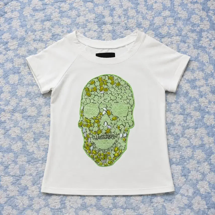 [BUNJANG] Philipp Plein Cubic Skull Short Sleeve T-Shirt - Size M / 필립 플레인 큐빅 스컬 반팔 티셔츠 M