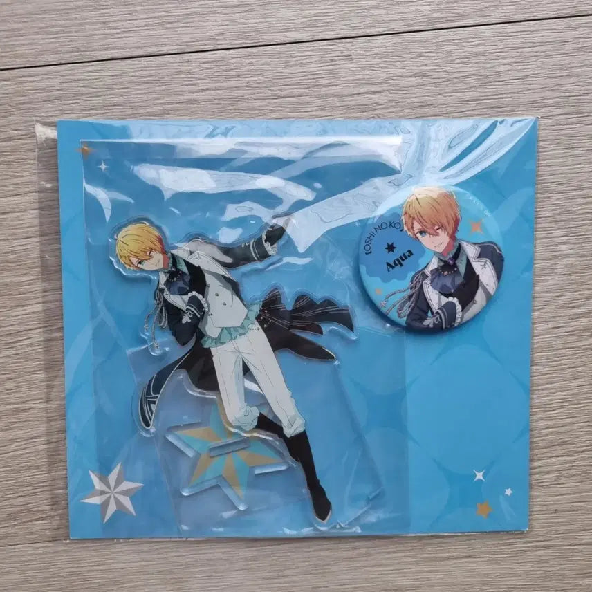 [BUNJANG] Oshi no Ko Hoshino Aqua Acrylic Stand & Can Badge Set / 최애의 아이 호시노 아쿠아 아크릴 스탠드 캔뱃지 세트 일괄
