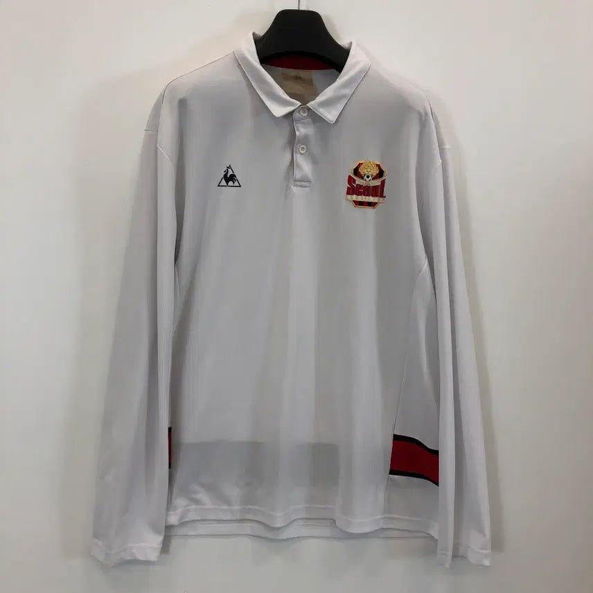 [BUNJANG] Le Coq Sportif FC Seoul Collar T-Shirt White 115 / 르꼬끄 FC서울 카라티 115 화이트